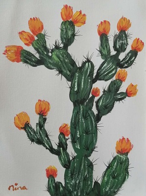 acrylic painting lesson for beginner How to Paint Cactus 